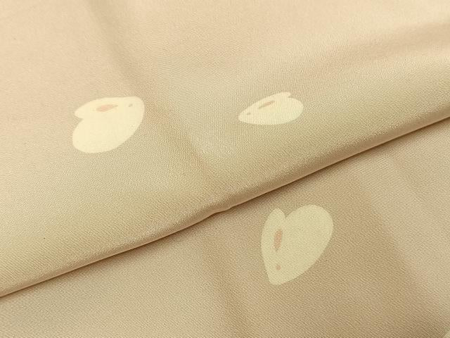 平和屋着物●長襦袢　無双仕立て　兎　正絹　逸品　AABH4984fy