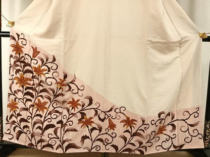 平和屋着物●訪問着　花唐草文　正絹　逸品　AABH4967fy