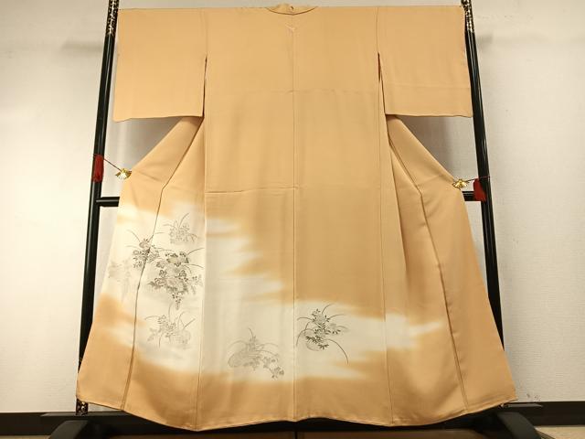 平和屋着物●豪華色留袖　寿光織　草花文　暈し染め　金銀糸　正絹　逸品　AABH4977fy