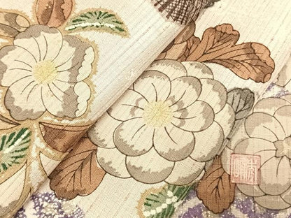 平和屋着物●訪問着　作家物　辻が花　暈し染め　金彩　三越扱い　正絹　逸品　AABH4989fy