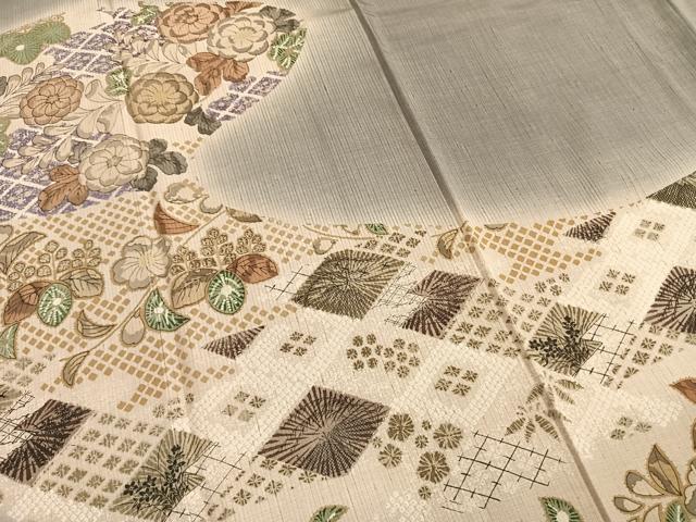 平和屋着物●訪問着　作家物　辻が花　暈し染め　金彩　三越扱い　正絹　逸品　AABH4989fy