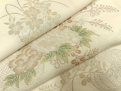 平和屋着物●豪華色留袖　寿光織　草花文　暈し染め　金銀糸　正絹　逸品　AABH4977fy