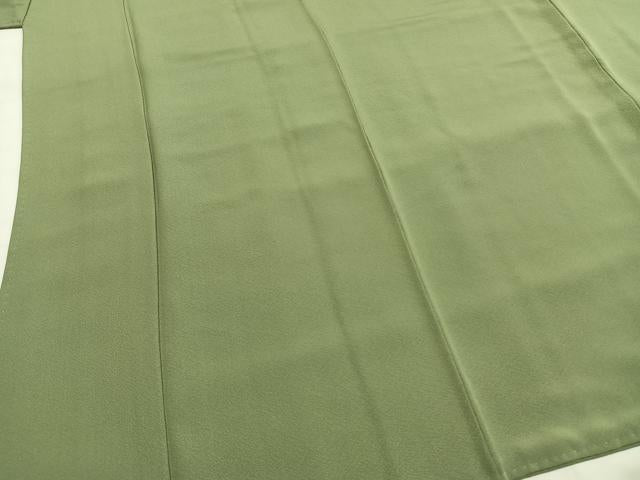 平和屋着物○本草木染作家 瑞寶 色無地 柳茶色 正絹 逸品 AABH4983fy
