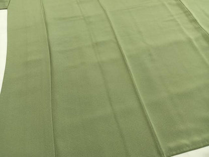 平和屋着物●本草木染作家　瑞寶　色無地　柳茶色　正絹　逸品　AABH4983fy