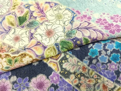 平和屋着物●豪華振袖　辻が花　暈し染め　金彩　金通し地　正絹　逸品　AABH5005fy