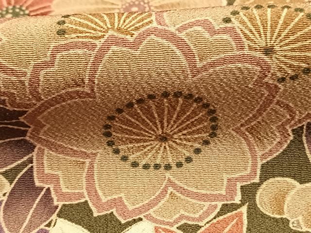 平和屋着物●振袖　草花文　洗える着物　AABH5022fy