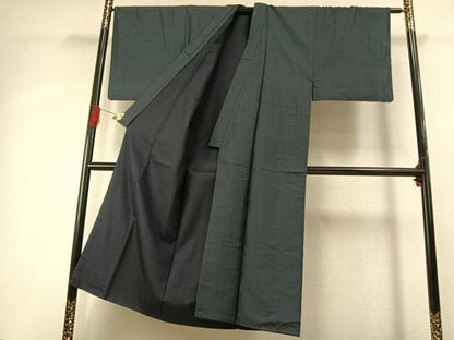 平和屋着物●男性　紬　亀甲文　正絹　逸品　AABH5021fy