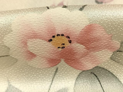 平和屋着物●上質な小紋　手描き　枝花文　暈し染め　正絹　逸品　未使用　AABH5025fy