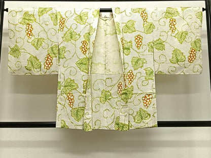 平和屋着物∞羽織　総絞り　葡萄唐草文　正絹　逸品　未使用　CABE4975ua