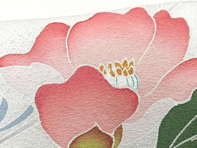 平和屋着物■訪問着　友禅　枝垂れ花文　正絹　逸品　CABF4904xe
