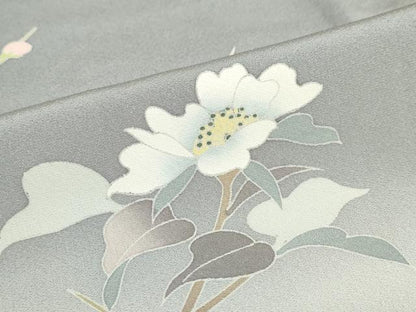 平和屋着物●訪問着　友禅　草花文　暈し染め　正絹　逸品　DABD9384ud
