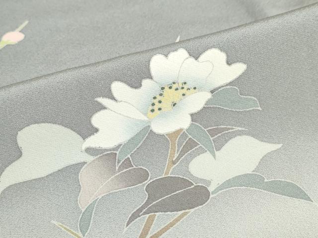 平和屋着物●訪問着　友禅　草花文　暈し染め　正絹　逸品　DABD9384ud