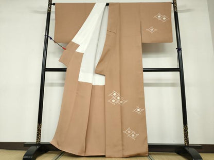 平和屋着物●山口美術織物　皇室　伊勢神宮御用　西陣織　訪問着　敷松葉梅文　銀糸　正絹　逸品　DABD9393ud