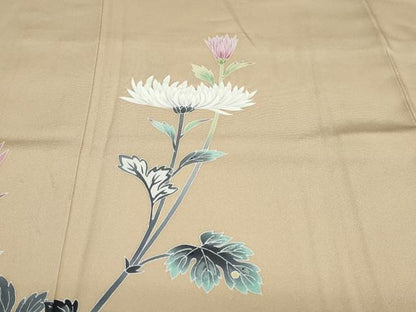 平和屋着物●人間国宝・羽田登喜男　訪問着　草花文　暈し染め　正絹　逸品　DABD9394ud