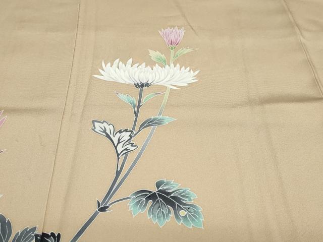 平和屋着物●人間国宝・羽田登喜男　訪問着　草花文　暈し染め　正絹　逸品　DABD9394ud