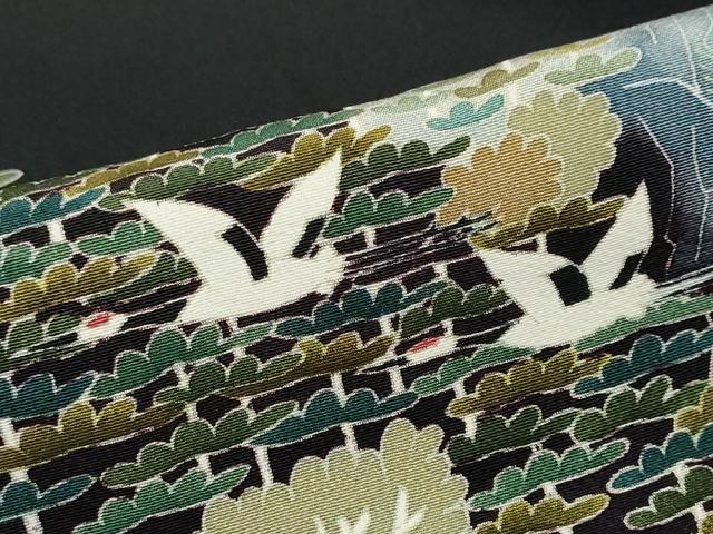 平和屋着物●本加賀友禅作家　前川 哲　黒留袖　飛鶴遠山風景文　松坂屋扱い　正絹　逸品　DABD9456ud
