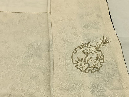 平和屋着物●訪問着　駒刺繍　松竹梅　風景文　暈し染め　金彩　正絹　逸品　AABH5037fy