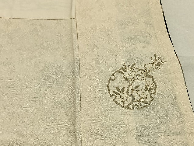 平和屋着物●訪問着　駒刺繍　松竹梅　風景文　暈し染め　金彩　正絹　逸品　AABH5037fy