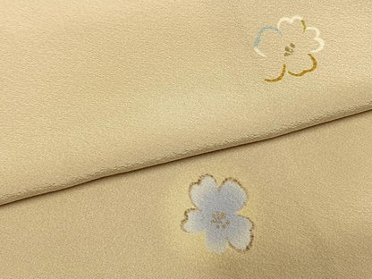 平和屋着物●上質な小紋　舞桜文　暈し染め　正絹　逸品　AABH5050fy