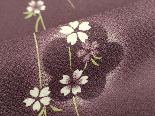 平和屋着物▽小紋　単衣　枝垂れ桜　洗える着物　DABE4180az 平和屋着物▽小紋 単衣 枝垂れ桜 洗える着物 DABE4180az