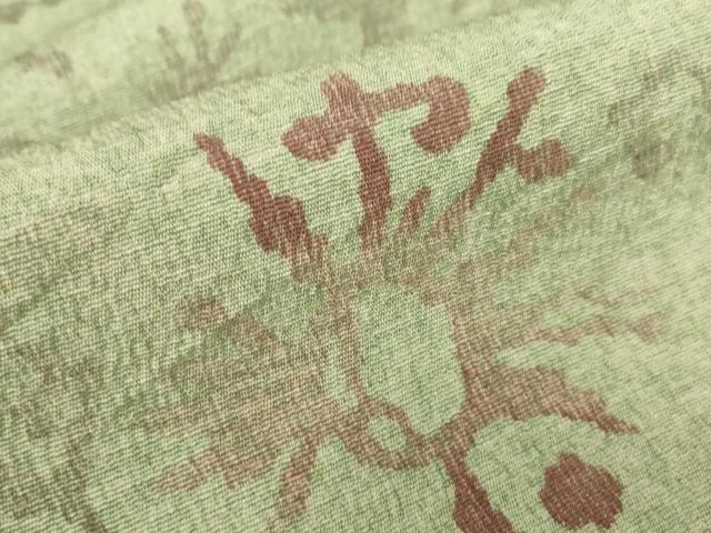 平和屋着物▽上質な小紋　単衣　壁画花文　正絹　逸品　DABE4196az