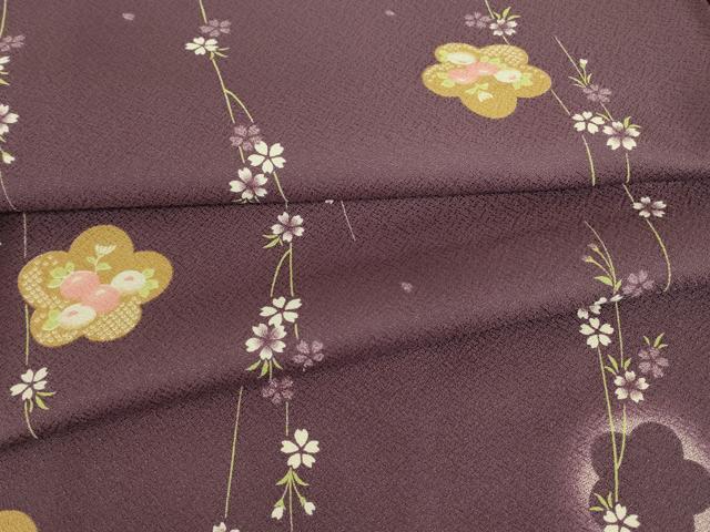 平和屋着物▽小紋　単衣　枝垂れ桜　洗える着物　DABE4180az 平和屋着物▽小紋 単衣 枝垂れ桜 洗える着物 DABE4180az