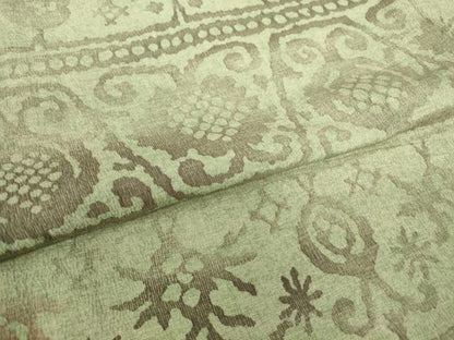 平和屋着物▽上質な小紋　単衣　壁画花文　正絹　逸品　DABE4196az