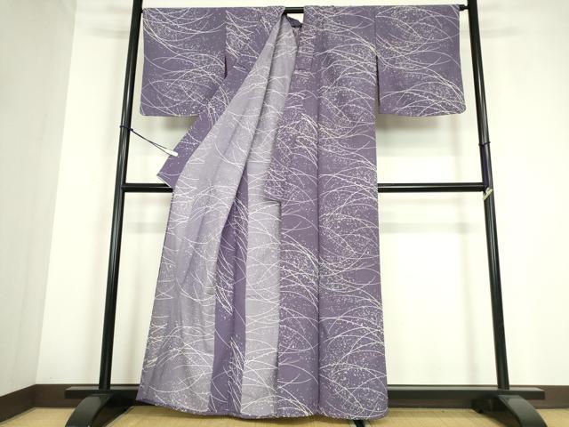 平和屋着物▽小紋 単衣 露芝文 洗える着物 DABE4222az
