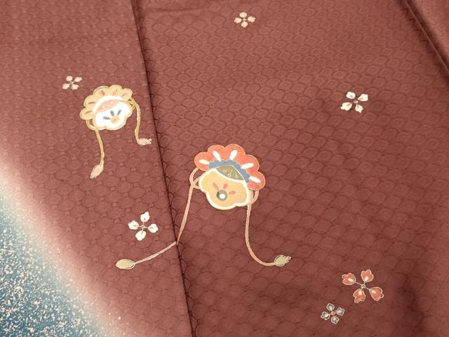 平和屋着物■訪問着 駒刺繍 宝尽くし花文 暈し染め 金彩 正絹 逸品 DABE2979cd