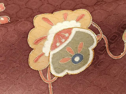 平和屋着物■訪問着 駒刺繍 宝尽くし花文 暈し染め 金彩 正絹 逸品 DABE2979cd