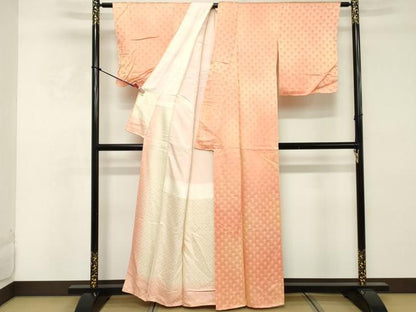 平和屋着物■上質な小紋 青海波地紋 暈し染め 正絹 逸品 未使用 DABE2984cd