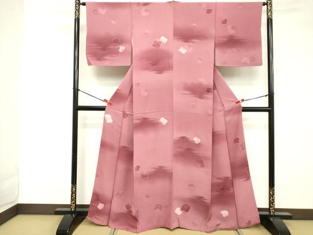 平和屋着物■上質な小紋 地紋起こし 舞梅文 暈し染め 正絹 逸品 DABE2995cd