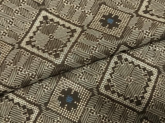 平和屋着物●本場大島紬　龍郷絣　正絹　逸品　AABH5081fy