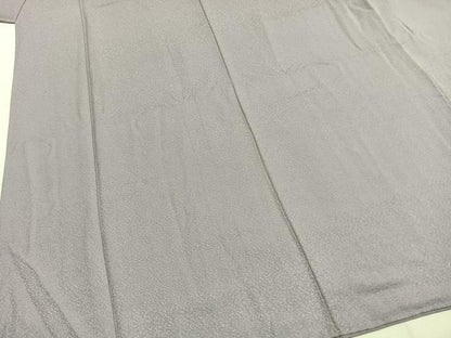 平和屋着物●上質な色無地　牡丹鼠色　正絹　逸品　AABH5090fy