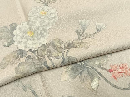 平和屋着物●訪問着　枝花文　ろうけつ染め　金銀彩　さが美扱い　正絹　逸品　AABH5087fy