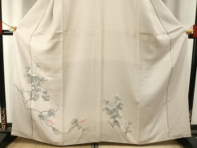 平和屋着物●訪問着　枝花文　ろうけつ染め　金銀彩　さが美扱い　正絹　逸品　AABH5087fy