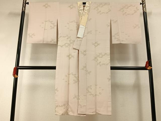 平和屋着物●長襦袢　無双仕立て　七宝文　半衿刺繍　正絹　逸品　AABH5095fy