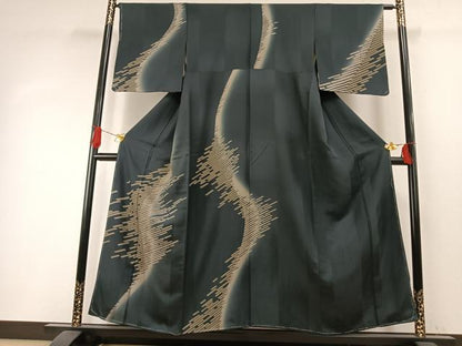 平和屋着物●京都の名門ブランド　銀花仙　訪問着　幾何学文様　暈し染め　正絹　逸品　AABH5102fy