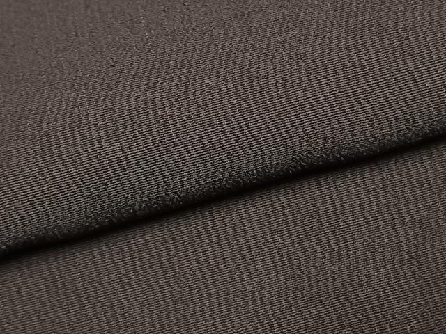 平和屋着物●お召　色無地　深紫色　正絹　逸品　AABH5099fy