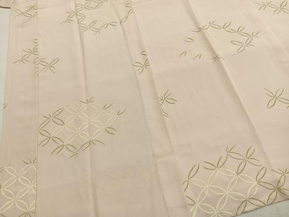 平和屋着物●長襦袢　無双仕立て　七宝文　半衿刺繍　正絹　逸品　AABH5095fy