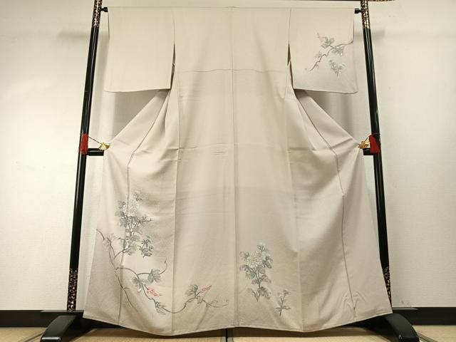 平和屋着物●訪問着　枝花文　ろうけつ染め　金銀彩　さが美扱い　正絹　逸品　AABH5087fy