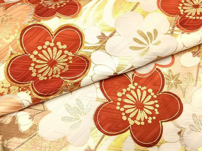 平和屋着物●豪華振袖　駒刺繍　枝梅文　金彩　やまと誂製　正絹　逸品　AABH5122fy