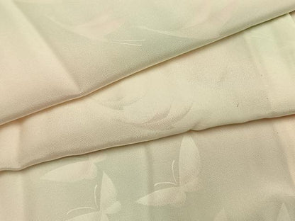 平和屋着物●長襦袢　無双仕立て　舞蝶飛鳥文　暈し染め　正絹　逸品　AABH5117fy