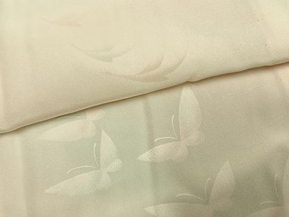 平和屋着物●長襦袢　無双仕立て　舞蝶飛鳥文　暈し染め　正絹　逸品　AABH5117fy