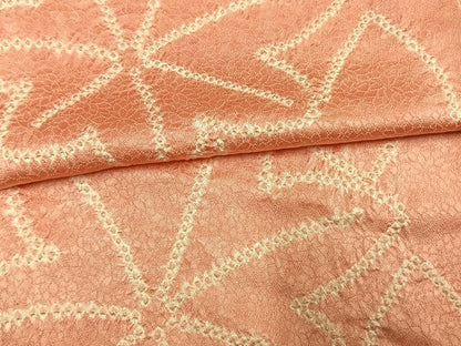 平和屋着物●上質な小紋　絞り　舞葉文　暈し染め　正絹　逸品　AABH5113fy