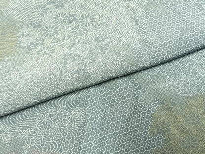 平和屋着物●江戸小紋　雪輪花文　正絹　逸品　未使用　AABH5123fy