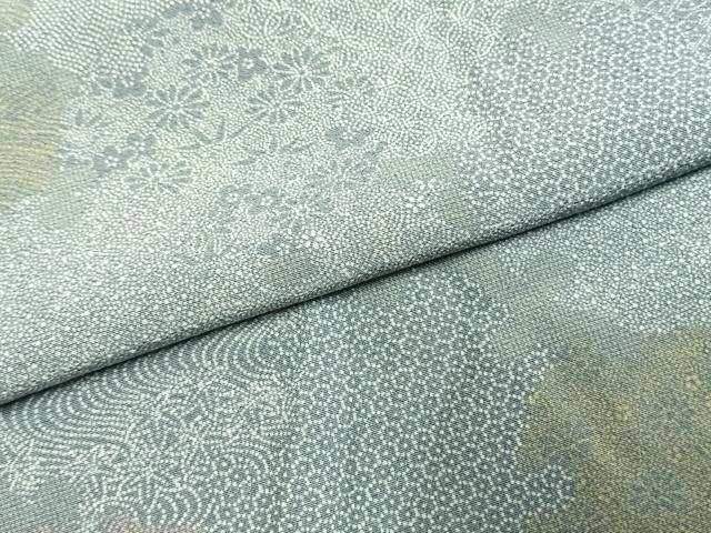 平和屋着物●江戸小紋　雪輪花文　正絹　逸品　未使用　AABH5123fy