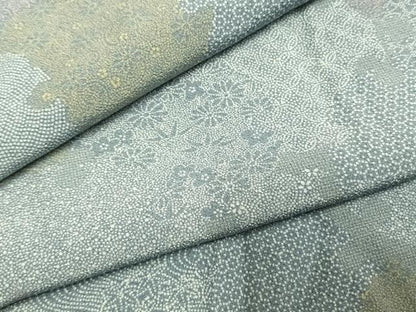 平和屋着物●江戸小紋　雪輪花文　正絹　逸品　未使用　AABH5123fy