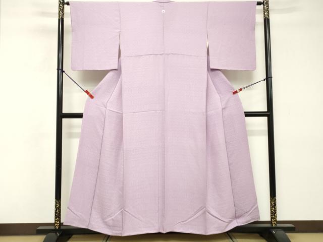 平和屋着物■上質な色無地 下り藤 上がり藤地紋 薄紫色 正絹 逸品 DABE7616cd