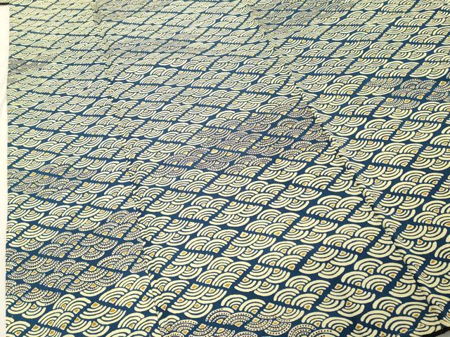 平和屋着物■上質な小紋　青海波　正絹　逸品　DABE7622cd